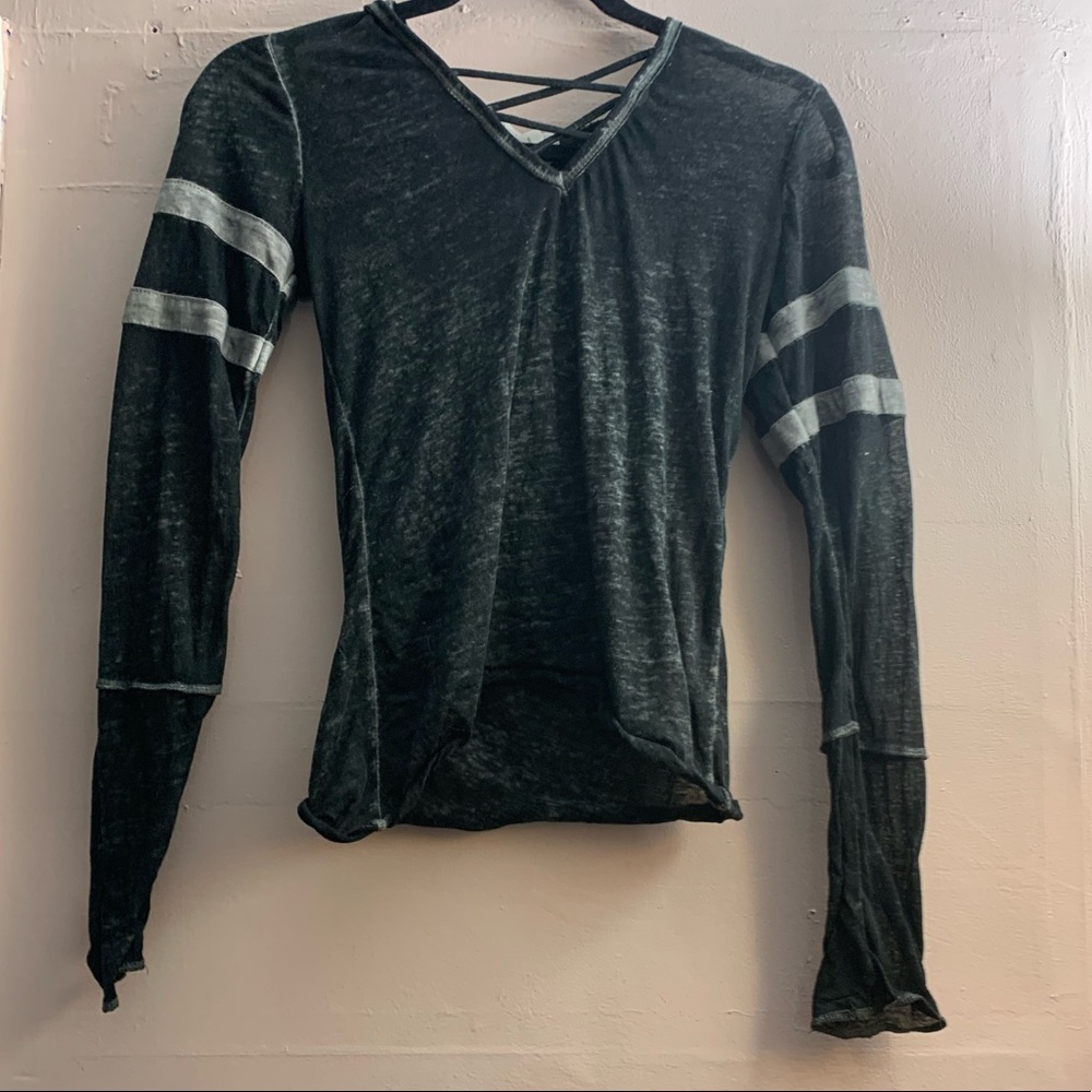 black criss cross top